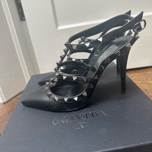 Valentino Garavani Noir ankle strap stilleto sandals